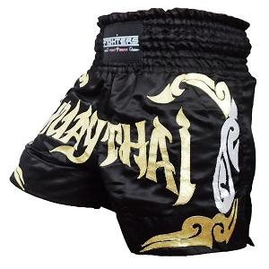 FIGHTERS - Pantalones Muay Thai / Negro-Oro / Medium