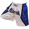 FIGHT-FIT - Muay Thai Shorts / Weiss-Blau