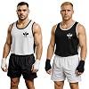 FIGHTERS - Boxing Shirt / Reversable / Schwarz + Weiss