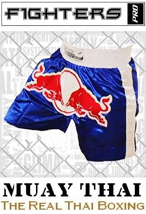 FIGHTERS - Shorts de Muay Thai / Bulls / Bleu / Small