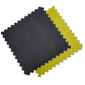 Alfombra Puzzle Encajable de Espuma Eva / 100 x 100 x 2 cm / Amarillo-Negro