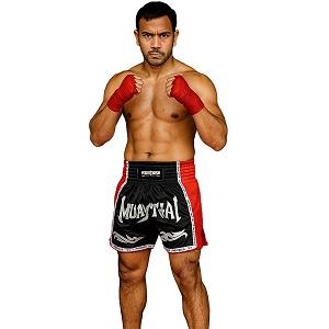 FIGHTERS - Thaibox Shorts / Elite Muay Thai / Schwarz-Rot / XL
