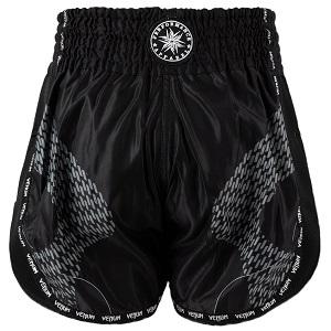 Venum - Muay Thai Shorts / Nexus / Schwarz-Silber / Small